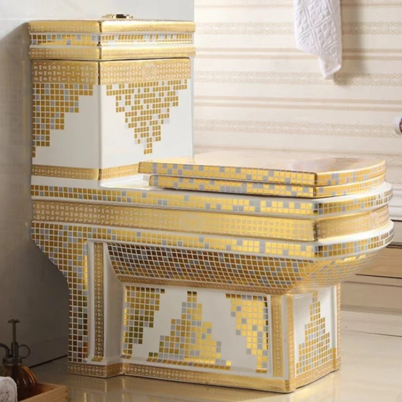 Современный золотой туалет с мягким закрыванием роскошная мода для ванной