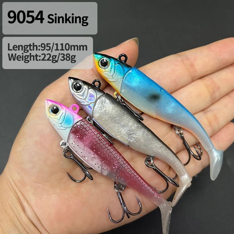 Искусственная мягкая рыболовная приманка с джиг-головкой 1 шт. 22 г/38 г свимбейт