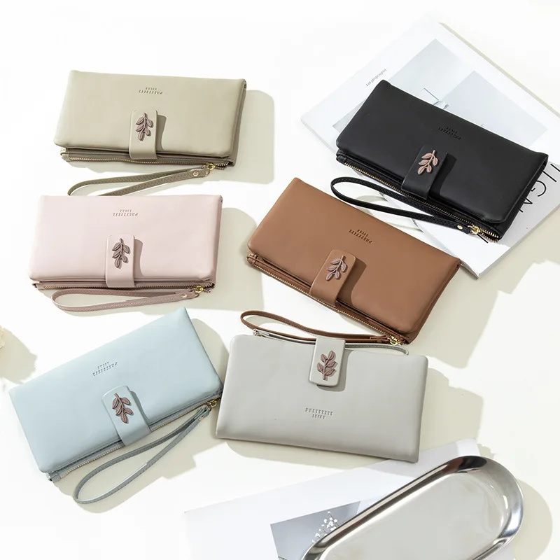 

Autumn And Winter 2022 New Wallet Women's PU Soft Face Simple Folding Handbag Large Capacity Wallet