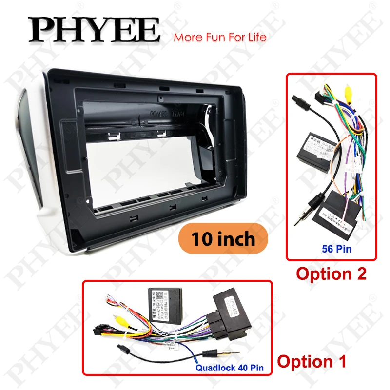 10-дюймовая рамка радио панели Android для Peugeot 208 2008 (2015–2019) адаптер жгута проводов