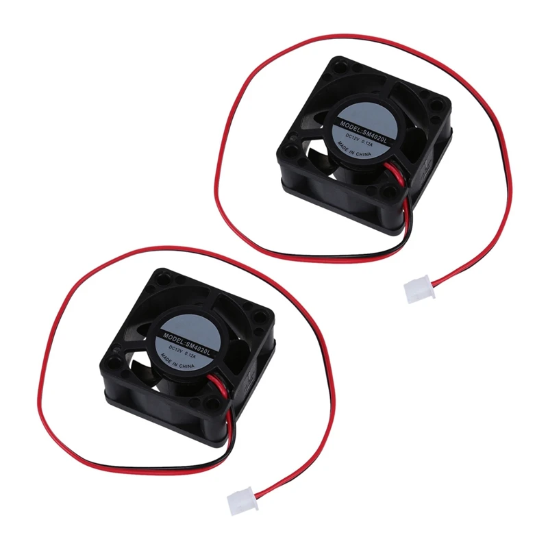 

2X 12V DC 40Mm 20Mm 2 Wire Computer PC CPU Cooling Case Fan