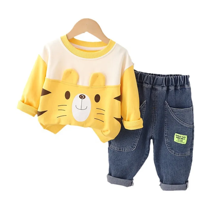 

Spring Autumn Fashion Baby Girl Clothes Suit Boys Outfits Children T-Shirt Pants 2Pcs/Set Toddler Casual Costume Kids Tracksuits