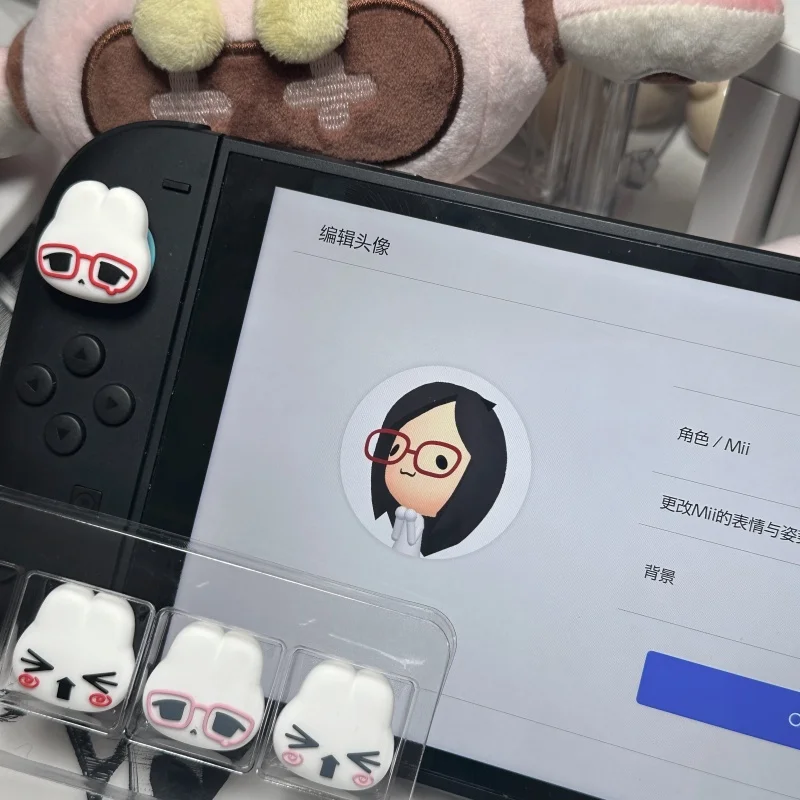 Фото Силиконовые накладки на джойстики для Switch 2 Ns2 с мультяшным рисунком кролика, противоскользящие, улучшенная защита, аксессуары №4