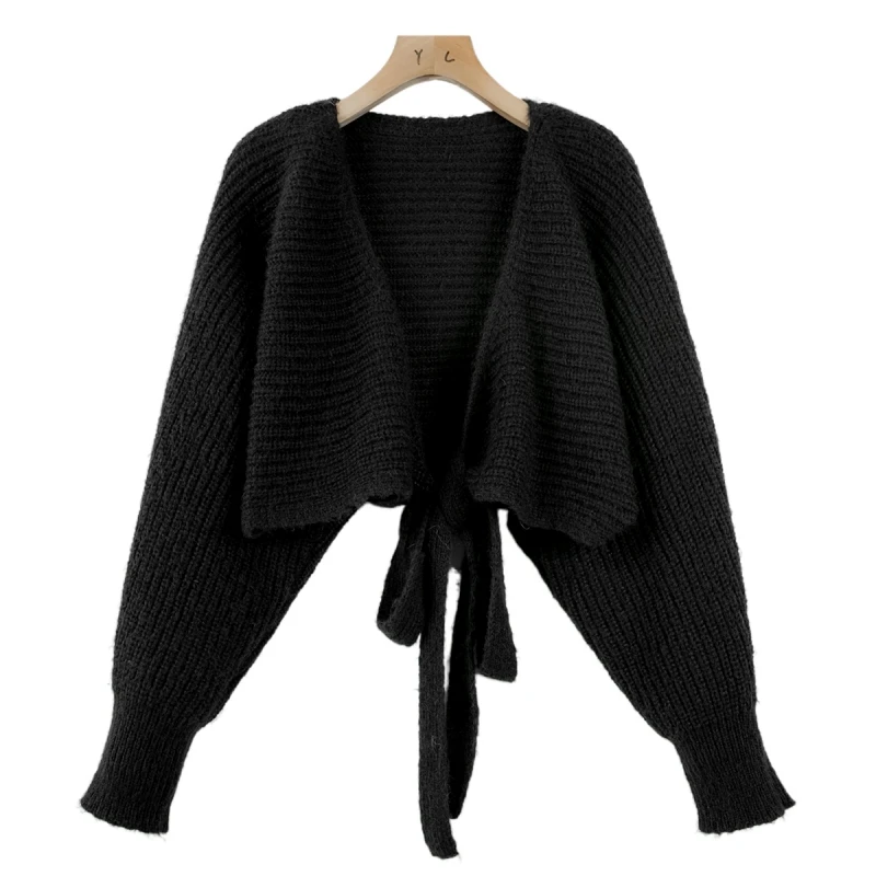 West Lake Pavilion [K] 24 зима включая флисовую шаль с пышными рукавами матовую вязаную