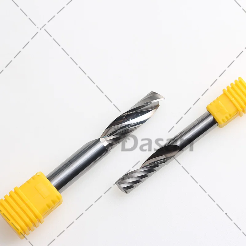 Спиральные торцевые фрезы с одной канавкой из вольфрамовой стали ЧПУ для