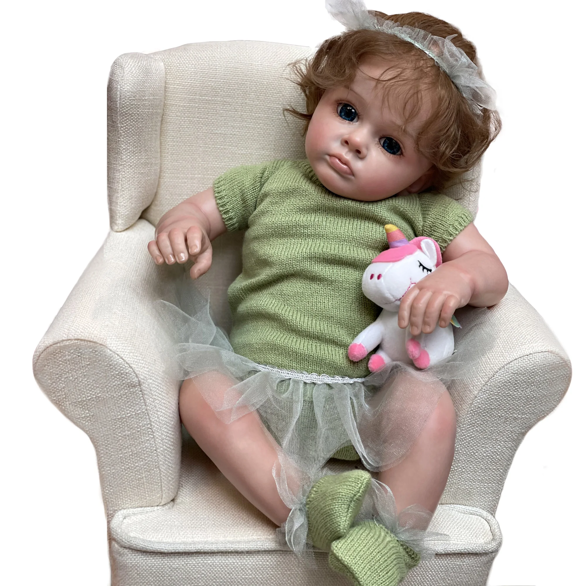 55Cm Handmade Lifelike Reborn Doll Painted Bebe Girl реборн готовый куклы как настоящие muñecos reborn de silicona cuerpo entero