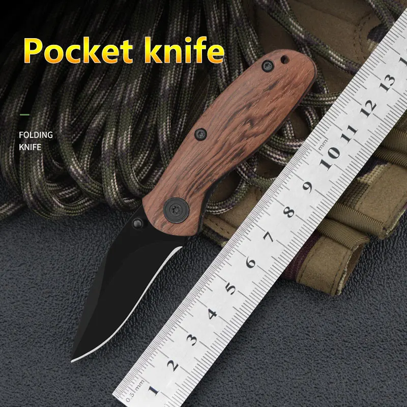 

Critical Strike CSL034 Outdoor Home Paring Mini Pocket Folding Knife Stainless Steel Sharp Edge Wooden Non-slip Handle New EDC