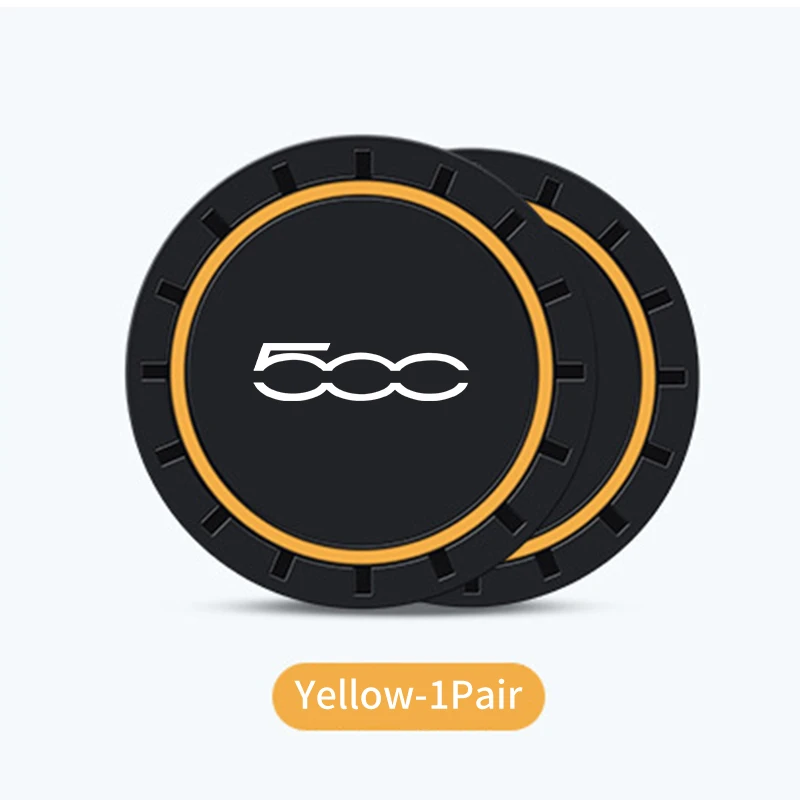 

2 шт. автомобильный силиконовый коврик для чашки с водой, противоскользящий коврик для напитков для FIAT 500 Abarth Punto Tipo Panda Doblo Ducato Stilo Fiorino Bravo