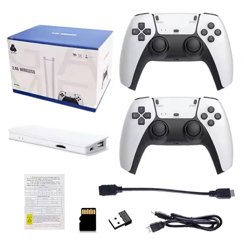 4K HD Ретро игровая консоль ТВ портативный 64 ГБ 20000 игр 2 4G беспроводные геймпады