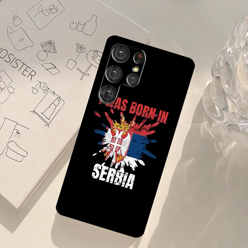 Flag of Serbia Serbian Cover For Samsung Galaxy S23 S20 FE S21 S22 Ultra Note 20 10 S8 S9 S10 Plus Phone Case |