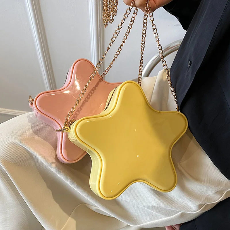 

Women's Shoulder Bag 2023 Trend Fashion Patent Leather Crossbody Bag High Quality Novelties Cartoon Cute Party Small Female Bag