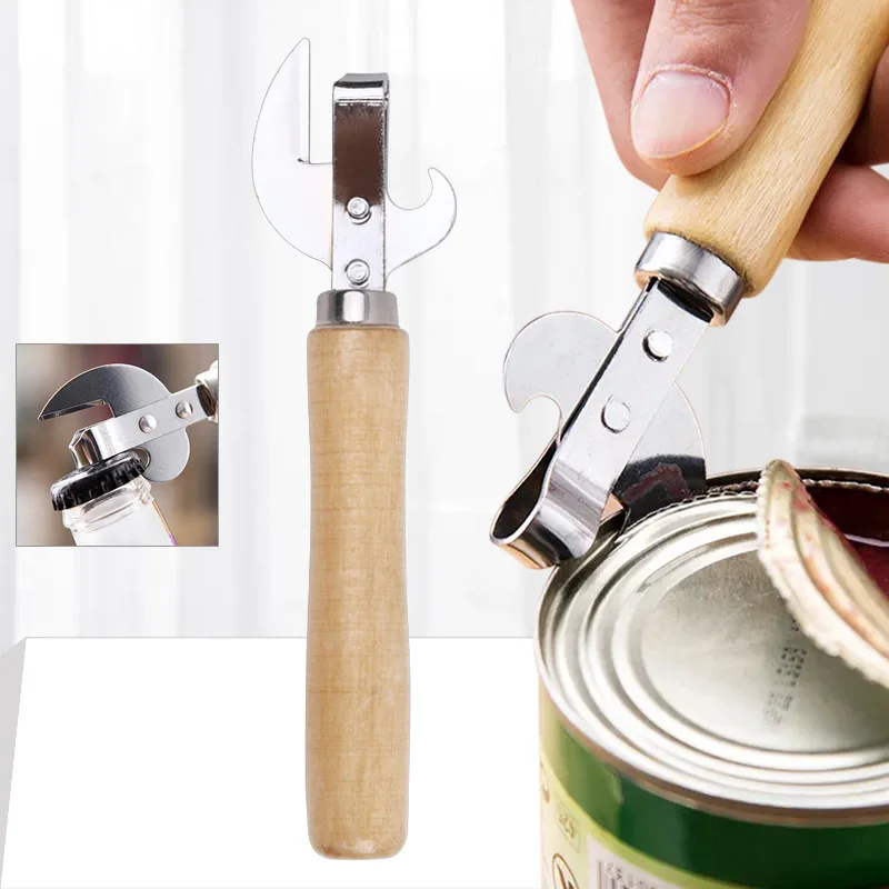 

Easy Grip Beer Opener Kitchen Tools Safety Hand-actuated Lid Remover Stainless Steel Opener Knife Can Opener Manual