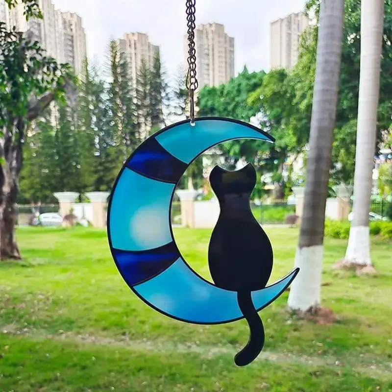 

Cat Memorial Stained Glass Window Hanging Ornament Cat Lovers Loss Sympathy Gifts Pet Memorial Gift Decoration For Home Decor