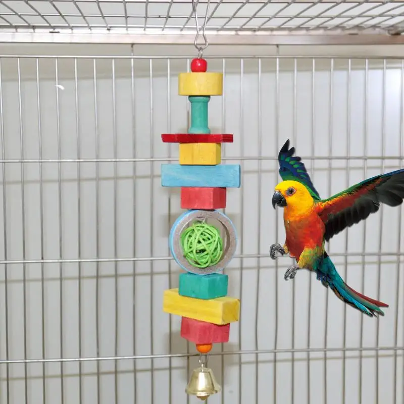 

Bird Chewing Toys Parrot Shredding Toys Parakeet Cage Chewers Birds Beak Grinding Toy Bird Cage Fun Bite Toy For Cockatoos