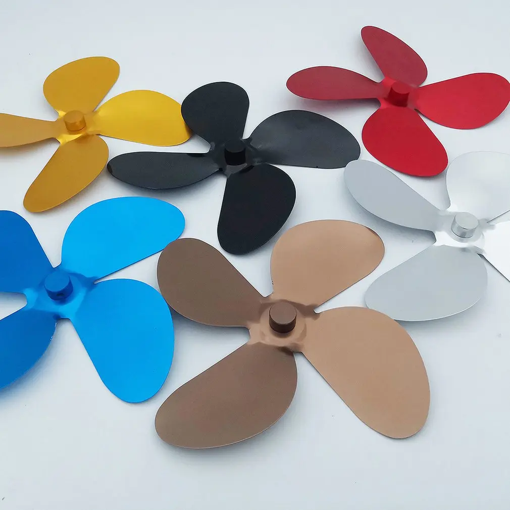 

All-match Practical Fireplace Accessories Aluminum Alloy Fan Blades 4-blade Fireplace Universal Fan Blades