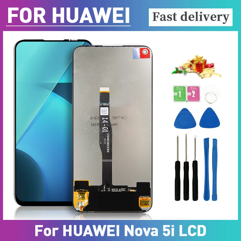 

ЖК-дисплей для Huawei nova 5i диагональю 6,4 дюйма, диагональ экрана 100% дюйма