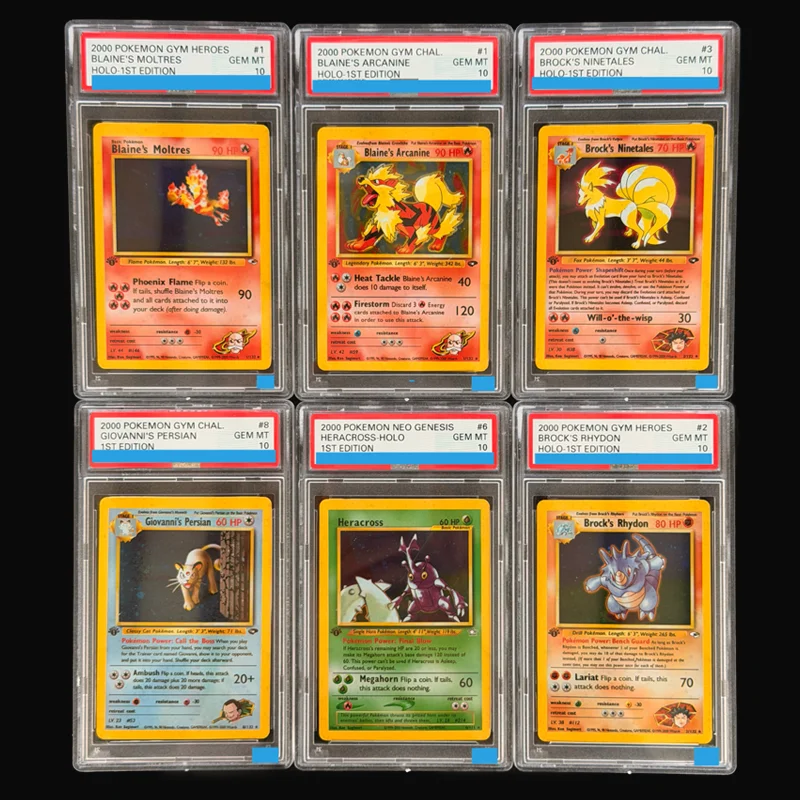 Фото Сделай сам: 2000-й вызов Pokemon Gym Challenge # Коллекционная карточка-игрушка Blaine's Arcanine Articuno Ninetales Clefairy Holo-1St Edition Grade 10 №1