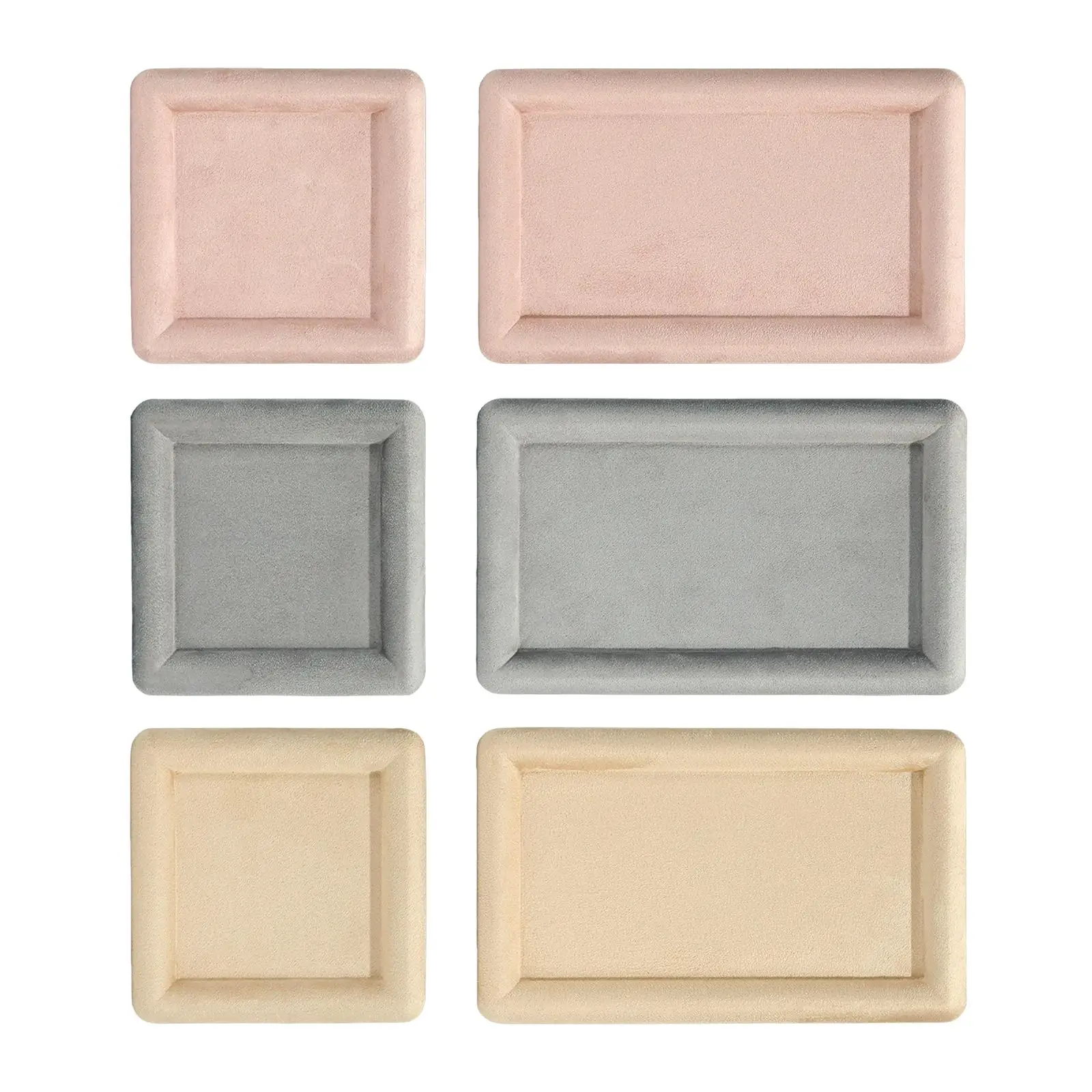 Velvet Jewelry Display Tray Pendant Organizer Stackable for Shops Drawer