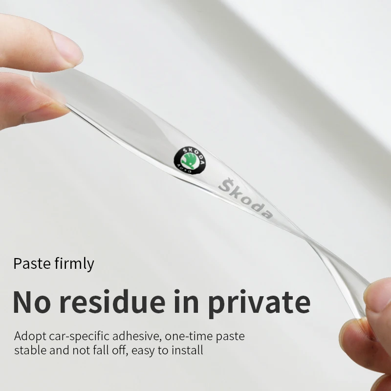 

Transparent Car Door Mirror Edge Bumper Strip For Skoda Octavia Fabia Rapid Yeti Superb 2 emblem Octavia A5a 7 Protection Strips