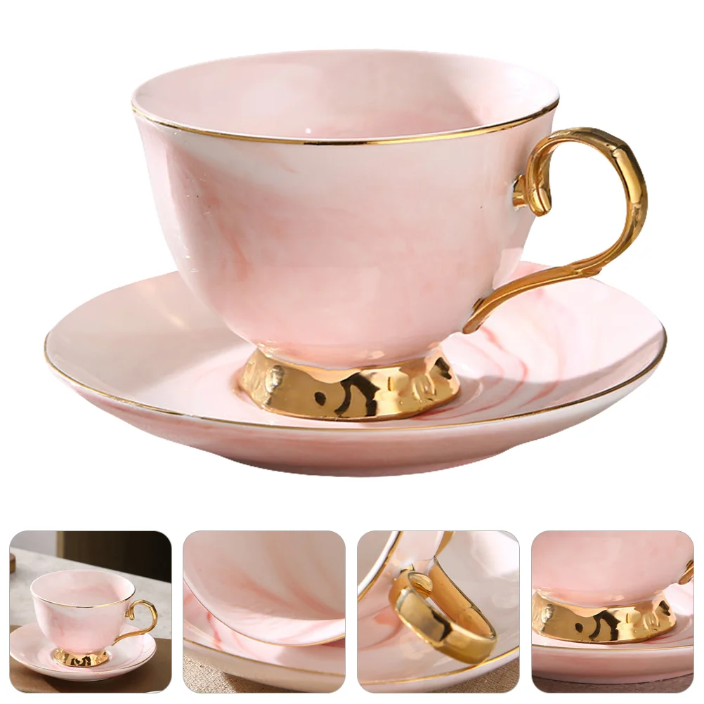 

Tea Set Cup Coffee Cups Saucers China Sets Porcelain Saucer Cafe Latte Ceramics Mug Creamer Sugar Lover Gift Teacup Drinking