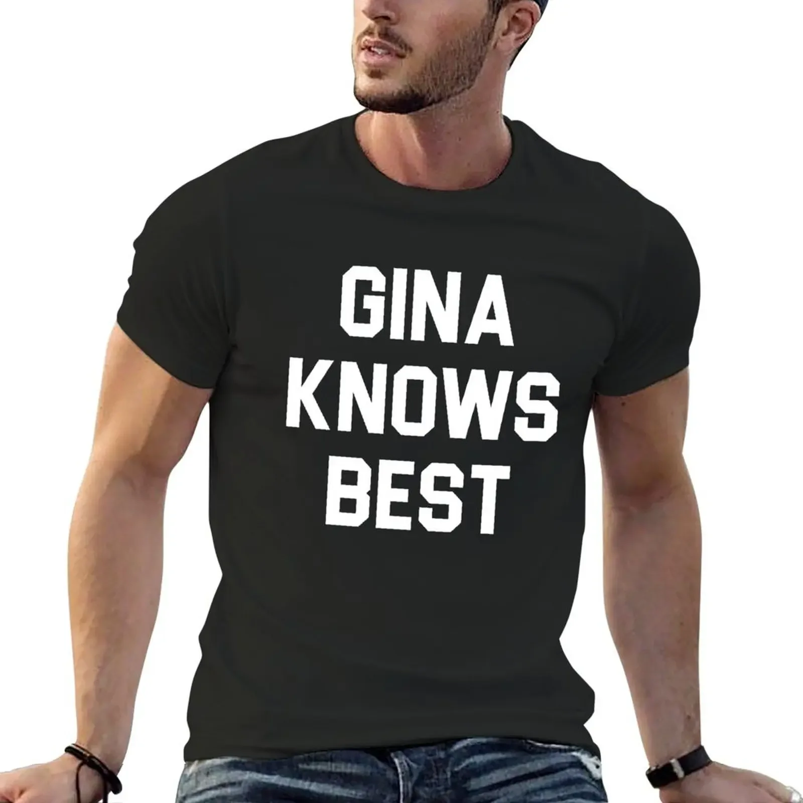 Фото Футболка Gina Knows Best Brooklyn 99 для мальчиков, белая, настраиваемая одежда больших размеров, мужские футболки №1