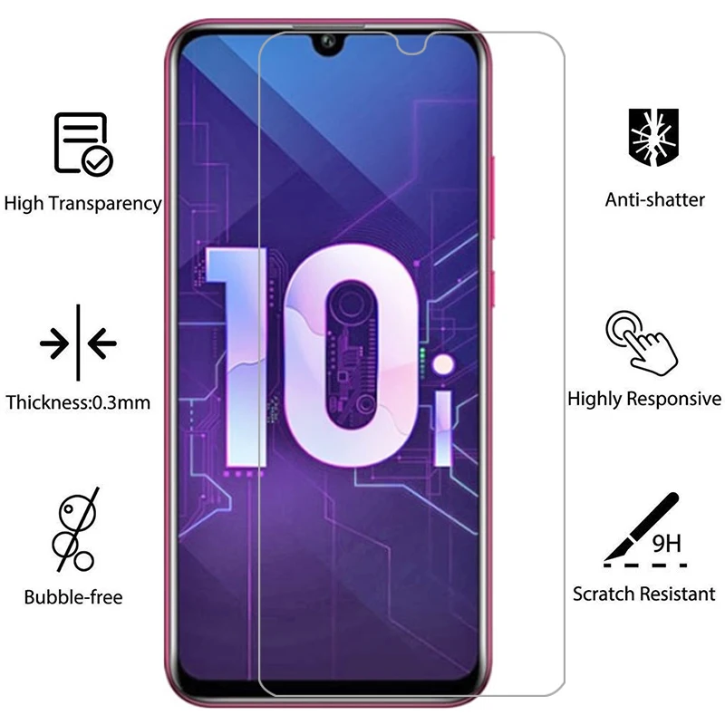 Закаленное стекло для honor 10i Защитное экрана protector на 10 i i10 Защитная пленка