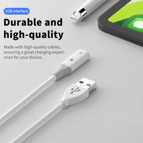 Линия зарядки стилуса USB A/Type-C USB-кабель «папа-мама» Удлинитель Plug and Play со световым индикатором для адаптера Apple Pencil