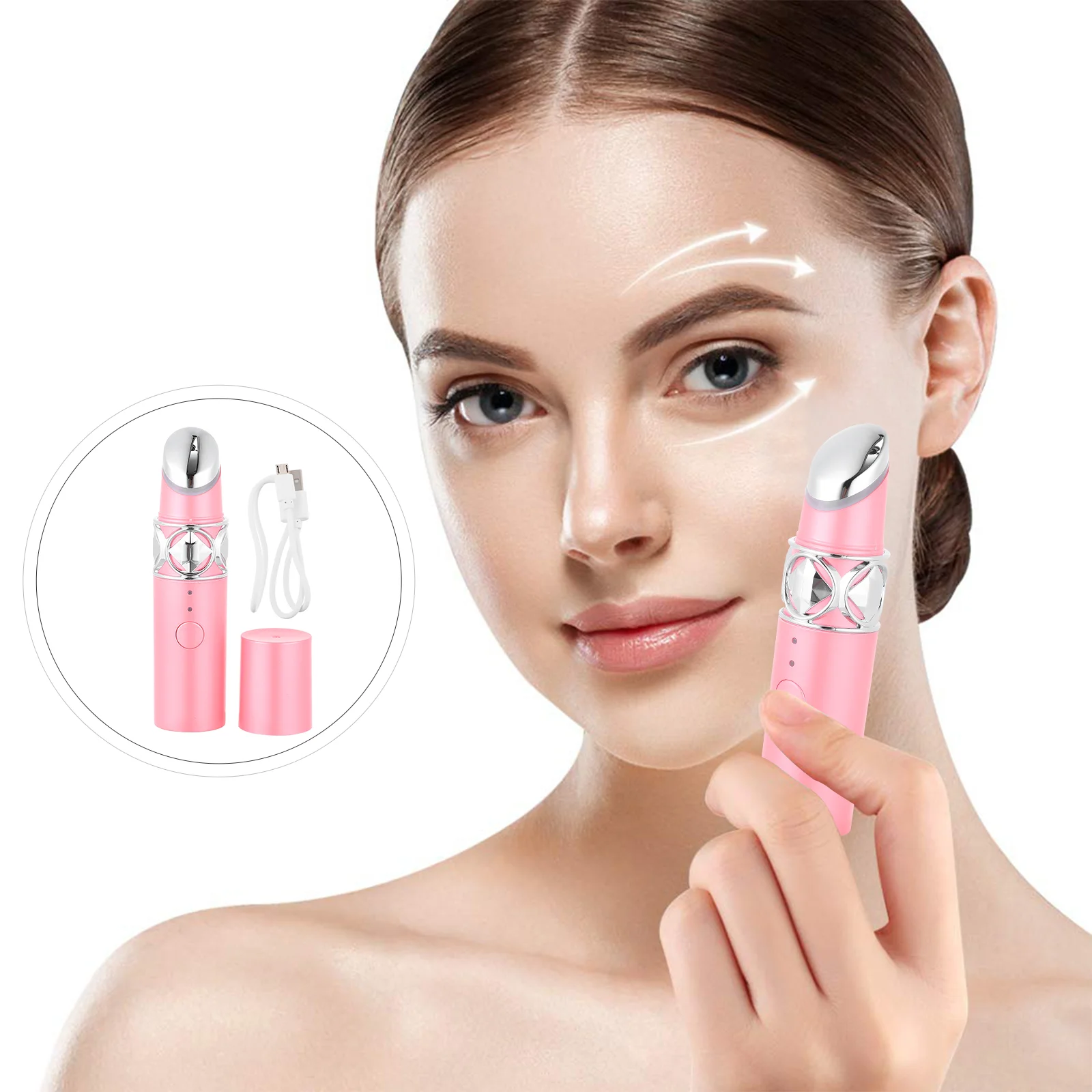 

1PC Eye Skin Massager Fine Portable Safe Beauty Device Eye Care Instrument Facial Toning Device