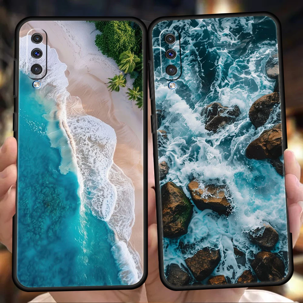 Фото Чехол для телефона Blue Sea Ocean Waves для Samsung A56 A36 A26 A24 A16 A14 A12 A32 A50 A70 A20E A22 A40 A34 A54 A42 A52 5G A06 Cover №1