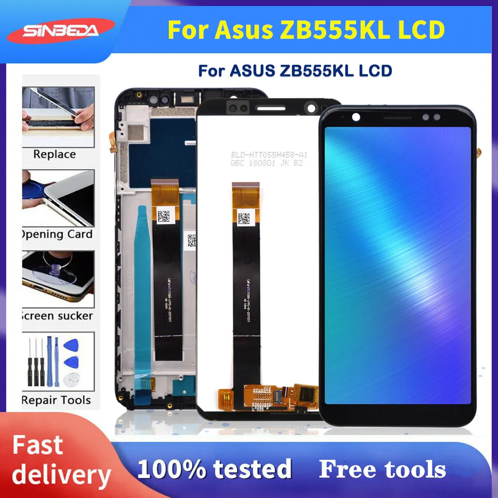 

ЖК-дисплей 5,5 дюйма для Asus ZB555KL, сенсорный экран с дигитайзером в сборе для ASUS Zenfone Max (M1) ZB555KL, Замена ЖК-дисплея