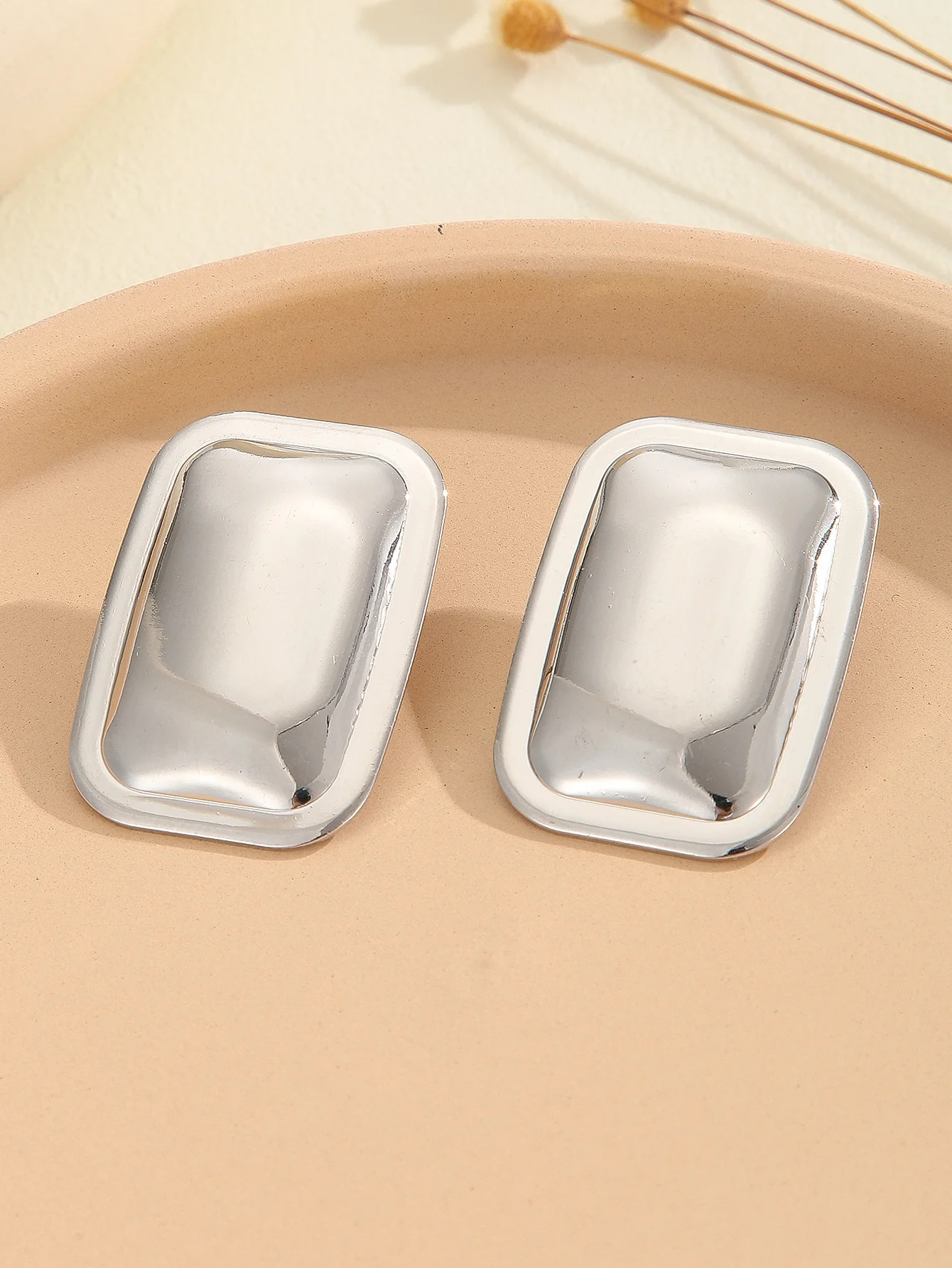 Модные прямоугольные позолоченные серьги для женщин и девушек винтажные