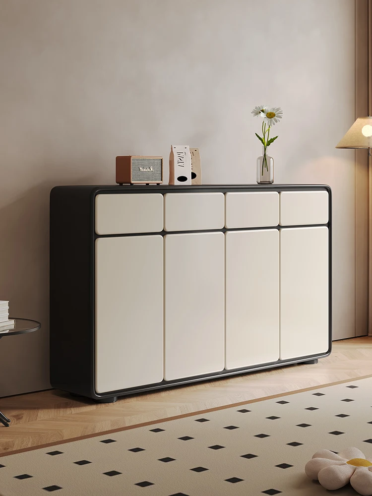 

Кремовые шкафы для обуви из массива дерева для домашнего использования в коридорах большой вместимости за пределами старинного китайского стиля.