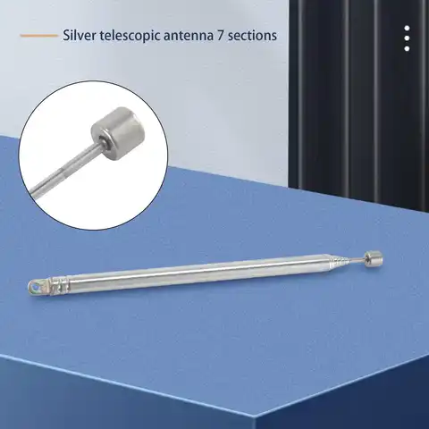 7-секционная телеантенна серебристого цвета