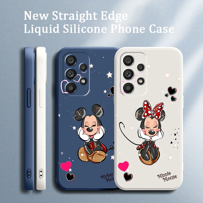

Liquid Rope Capa Disney Minnie Mickey Cute Art Phone Case For Samsung Note 20 10 Plus Ultra A22 A12 A71 A51 A31 A21S A50 A23 5G