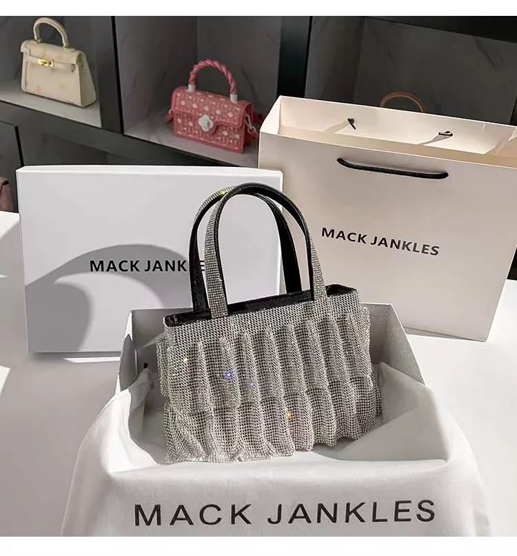 

Luxury Designer Women's Handbag Crystal Shiny Rhinestone Diamond Evening Bag Wedding Party Clutch Purse Shoulder Crossbody Bag