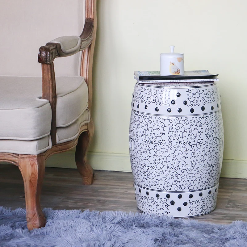 Керамический стул Цзиндэчжэнь золотой фарфоровый с отверстиями для балкона