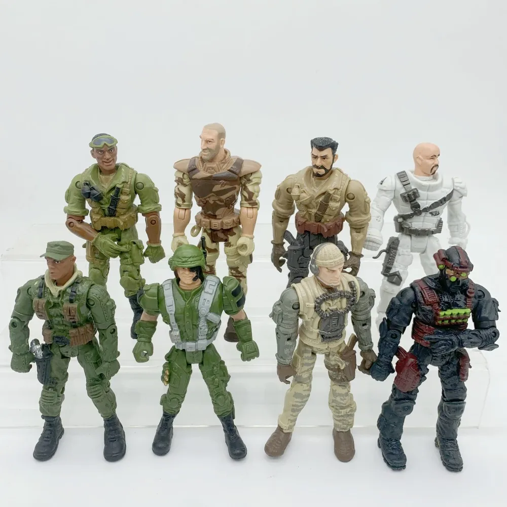 Toys 10cm Movable Terrorist Swat Team Figuras For Children Gift