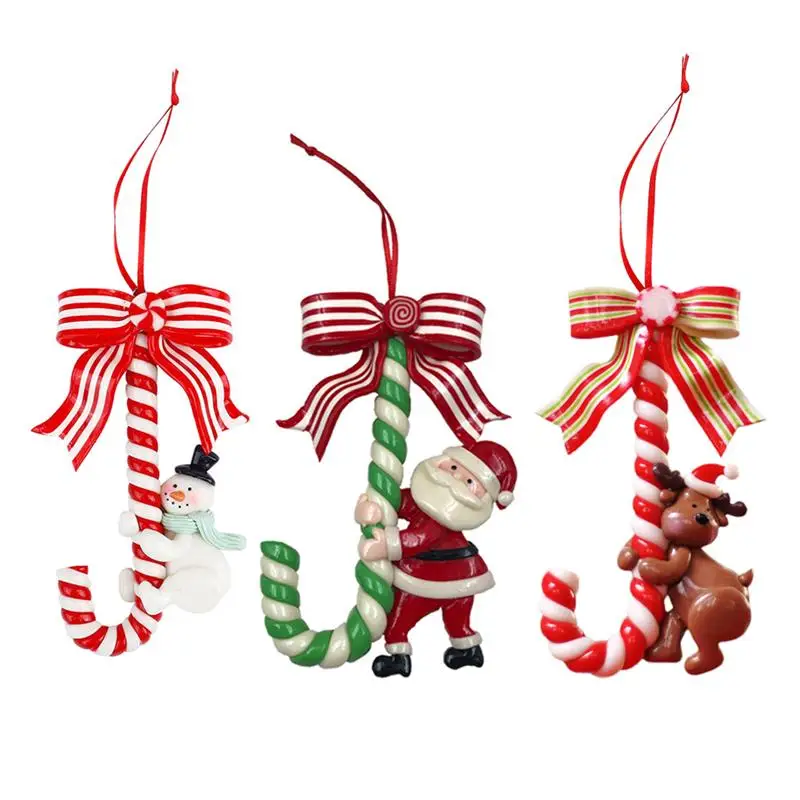 

3 шт., декоративные подвески для ёлки, Санта-Клаус, снеговик