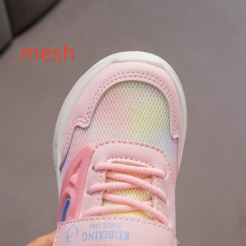 Kids Sneakers Girls Casual Shoes Outdoor Waterproof Running Shoes Lightweight Soft Tenis Pink Breathable Antislip Children Shoes enlarge
