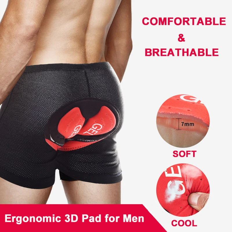 Улучшенное дышащее Мужское нижнее белье для велоспорта Мягкие сетчатые 5D