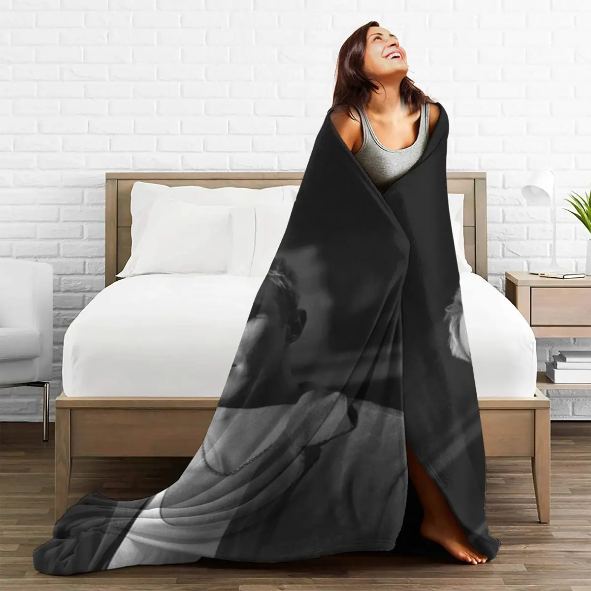 Gwiazda na koc flanelowy zimowy aktor oddychający super ciepły sofę narzuty podróżne