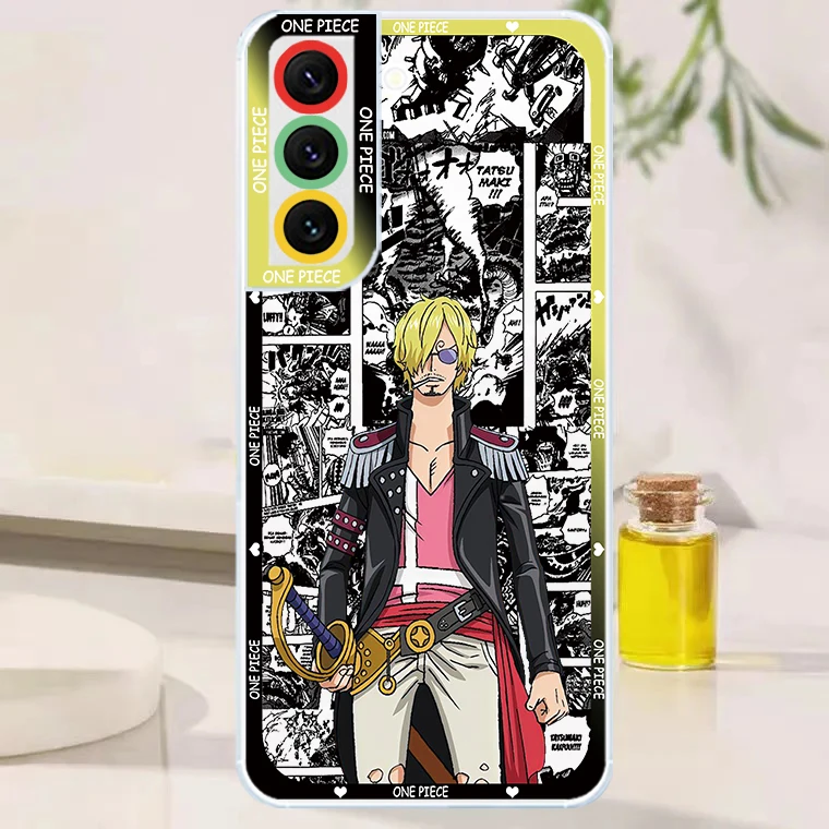 Прозрачный чехол для телефона с комиксами Luffy Zoro Samsung S24 S23 S22 S21 S20 S10 Ultra PLus FE A52 A72