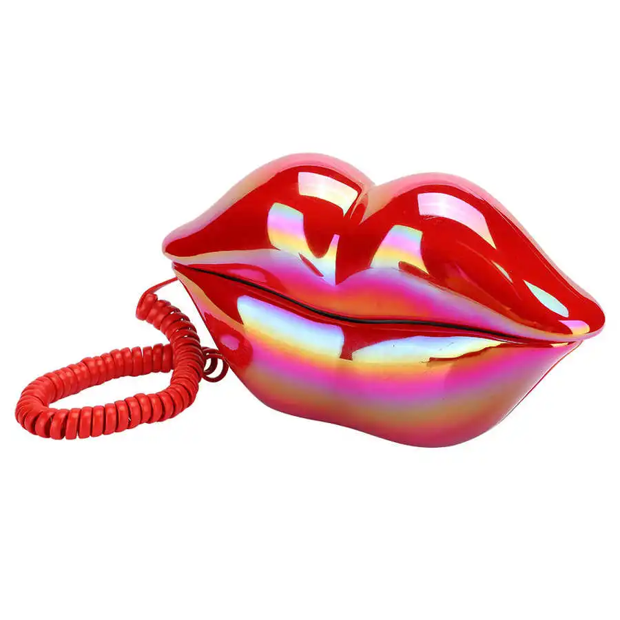 cordless phone Red Lips Landline Phone European Style Desktop Telephone for Home Office telephone portable | Компьютеры и офис