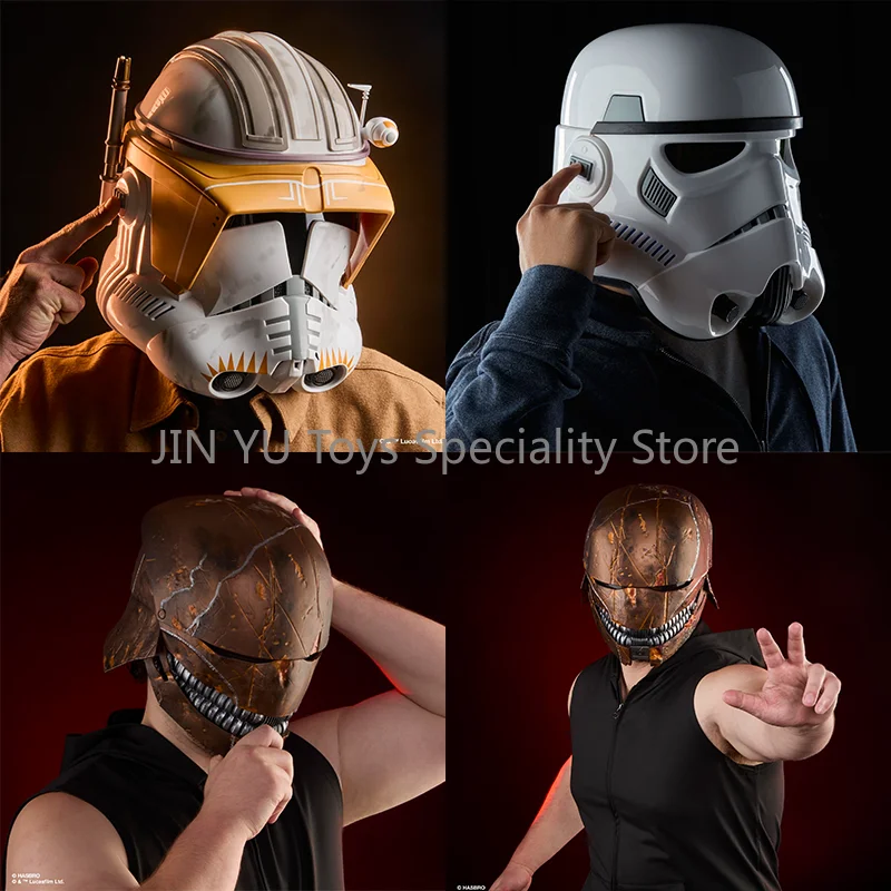 Фото Оригинальный шлем штурмовика из серии Star Wars The Black Series с звуковыми эффектами, маска Мандалорца, костюм на Хэллоуин, игрушки для косплея №4