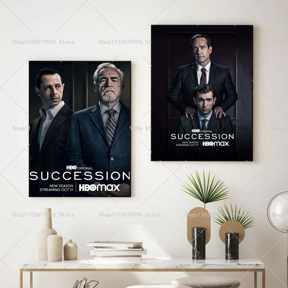 Succession популярный постер из сериала самоклеящаяся художественная