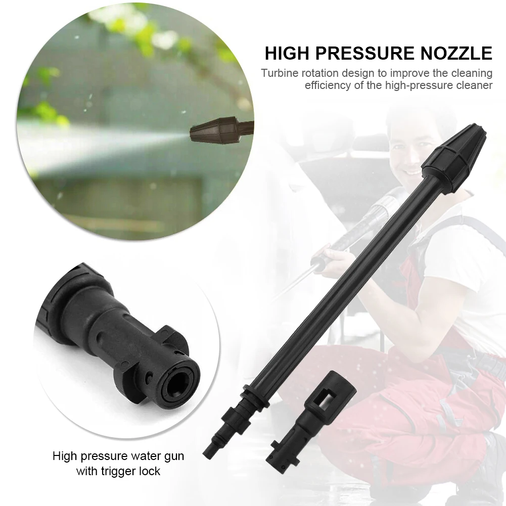 

High Pressure Dirt Blaster Turbo Nozzle Water Gun Nozzle Spray Cleaner Extension Rod for Karcher K2-K7 LAVOR VAX BS COMET