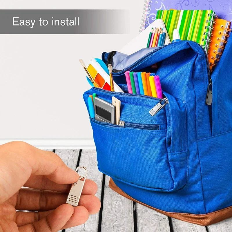 Акция! 10 штук заменительных металлических затяжек молнии с ручками для чемоданов и рюкзаков.