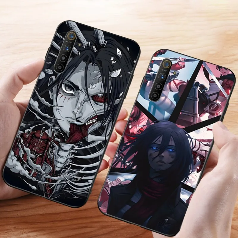 

Attack On Titan Phone Case For OPPO Find X5 X3 X2 A93 Reno 8 7 Pro A74 A72 A53 Soft Black Phone Cover