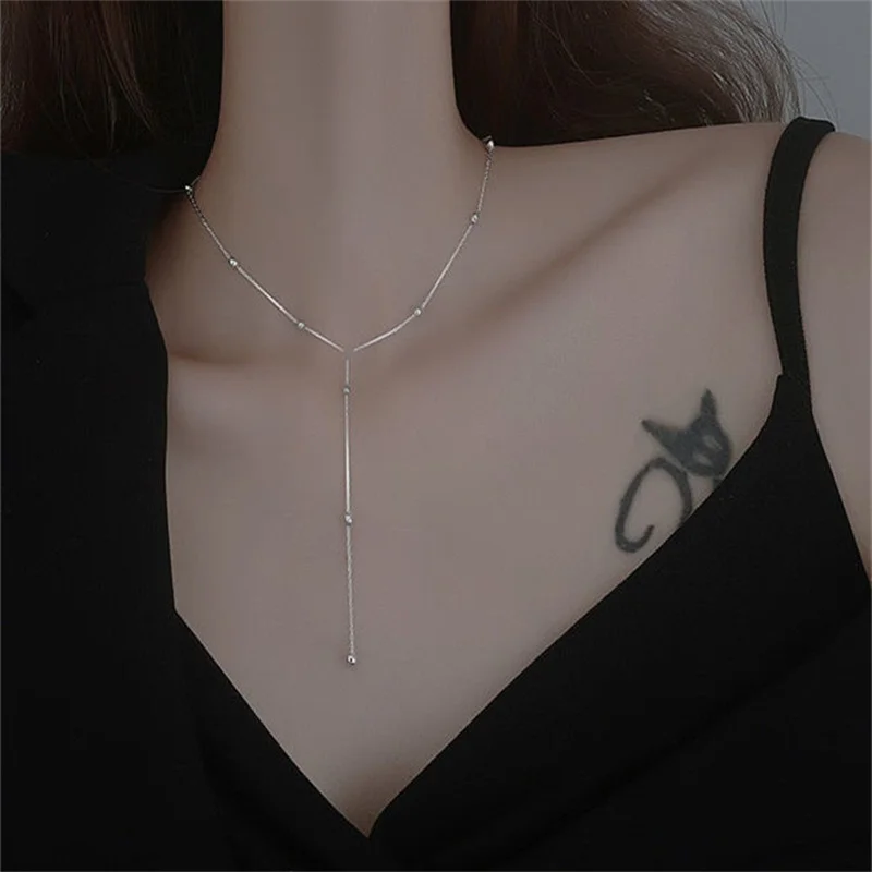 

Женское ожерелье из серебра 925 пробы, с кисточкой