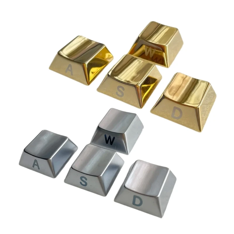 Колпачки для ключей WASD из цинкового сплава 4 шт. металлические колпачки с боковой